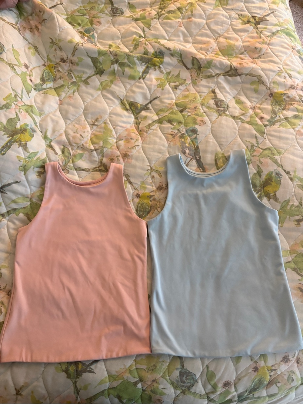 Art Class Girls Size 8 Lot of 2 Tank Tops Pink Blue Pastel Sporty Stretch